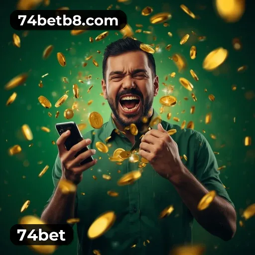 App 74bet para iOS e Android — interface mobile, login biométrico e PIX integrado